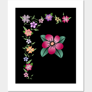 flower tendril, blooming, bloom, bunch of flowers Posters and Art